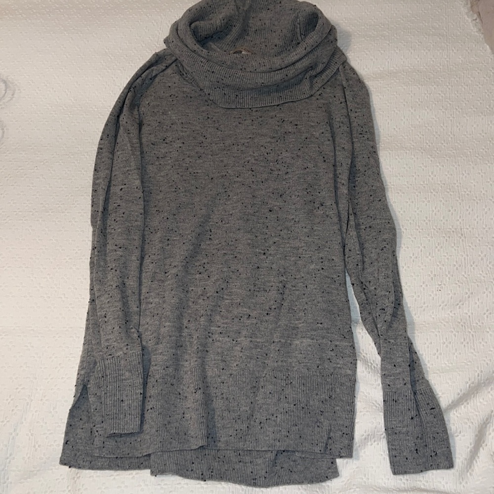 Loft gray and black turtleneck